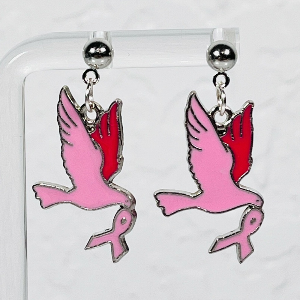 4/$20 Dove & Ribbon Post Dangle Earrings